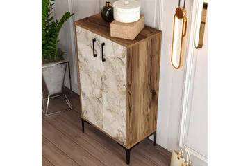 Babice Skoskap 35x60 cm - Valnøtt/Hvit - Oppbevaring - Skooppbevaring - Skoskap