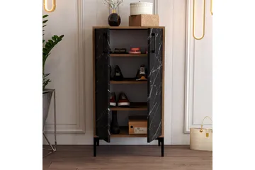 Babice Skoskap 35x60 cm - Valnøtt/Svart - Oppbevaring - Skooppbevaring - Skoskap