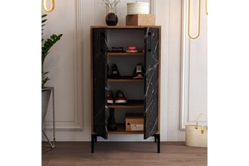 Babice Skoskap 35x60 cm - Valnøtt/Svart - Oppbevaring - Skooppbevaring - Skoskap