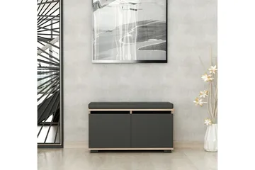 Drago Skoskap 80 cm - Valnøtt/Svart - Oppbevaring - Skooppbevaring - Skoskap