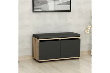 Drago Skoskap 80 cm - Valnøtt/Svart - Oppbevaring - Skooppbevaring - Skoskap