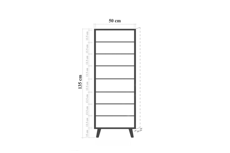 Gelsgan Skoskap 50 cm - Gul - Oppbevaring - Skooppbevaring - Skoskap
