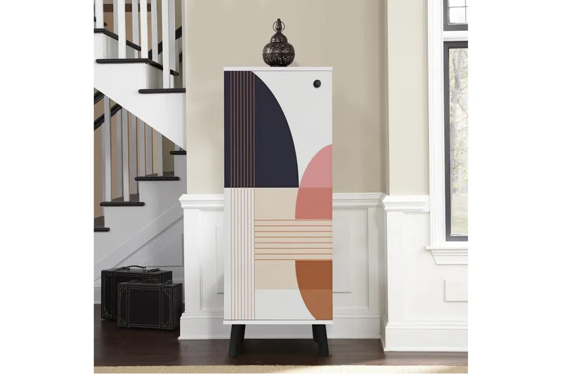 Gelsgan Skoskap 50 cm - Hvit/Svart - Oppbevaring - Skooppbevaring - Skoskap