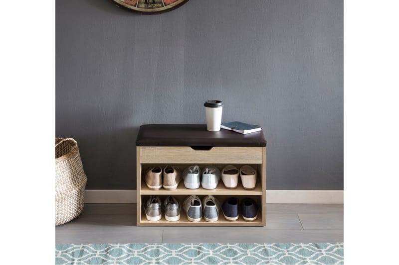 Shiheem Skohylle 60x30 cm - Brun - Oppbevaring - Skooppbevaring - Skoskap