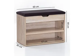 Shiheem Skohylle 60x30 cm - Brun - Oppbevaring - Skooppbevaring - Skoskap