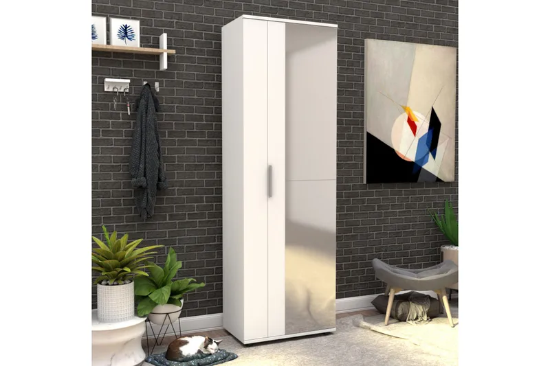 Shoe Cabinet Hvit - Hvit - Oppbevaring - Skooppbevaring - Skoskap