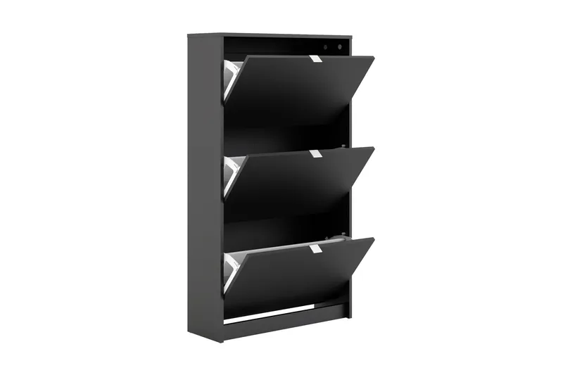 Shoey Skoskap 3 Fack - Svart - Oppbevaring - Skooppbevaring - Skoskap