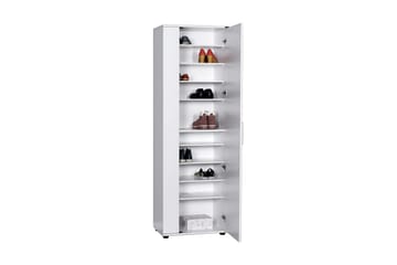 Skoskap 60x187 cm - Hvit - Oppbevaring - Skooppbevaring - Skoskap