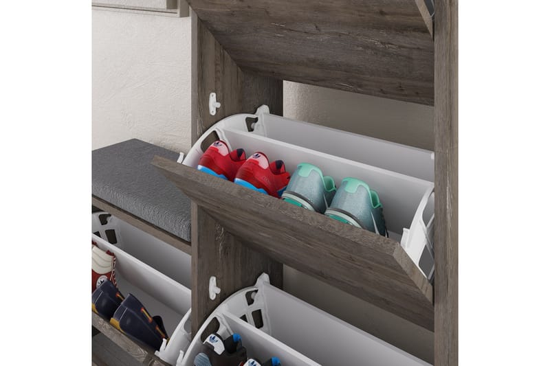 Skoskap Dude 105 cm - Mørkebrun - Oppbevaring - Skooppbevaring - Skoskap