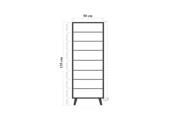 Skoskap Igrario 50 cm - Lyse brun - Oppbevaring - Skooppbevaring - Skoskap