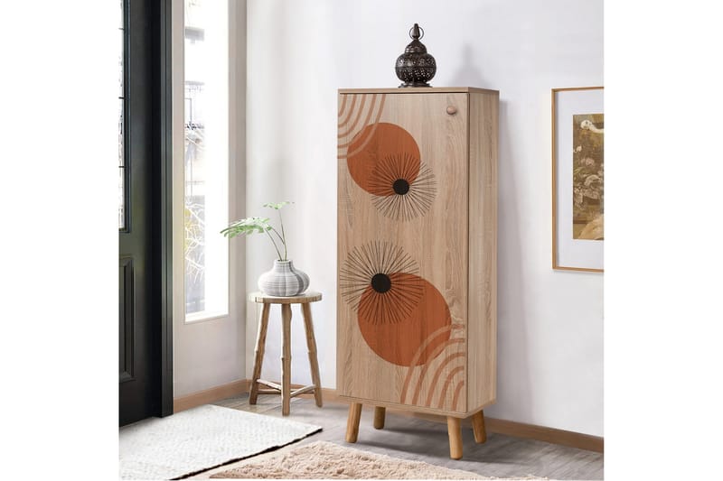 Skoskap Igrario 50 cm - Lyse brun - Oppbevaring - Skooppbevaring - Skoskap