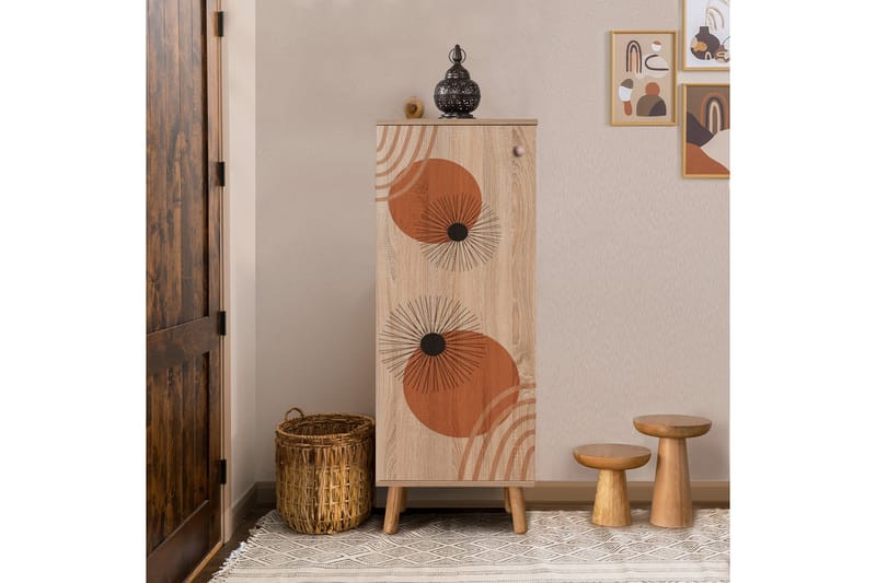 Skoskap Igrario 50 cm - Lyse brun - Oppbevaring - Skooppbevaring - Skoskap