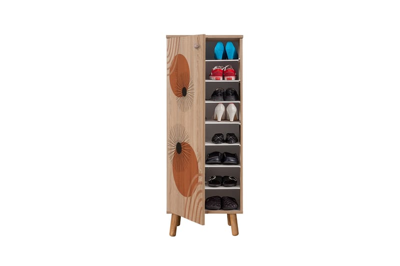 Skoskap Igrario 50 cm - Lyse brun - Oppbevaring - Skooppbevaring - Skoskap