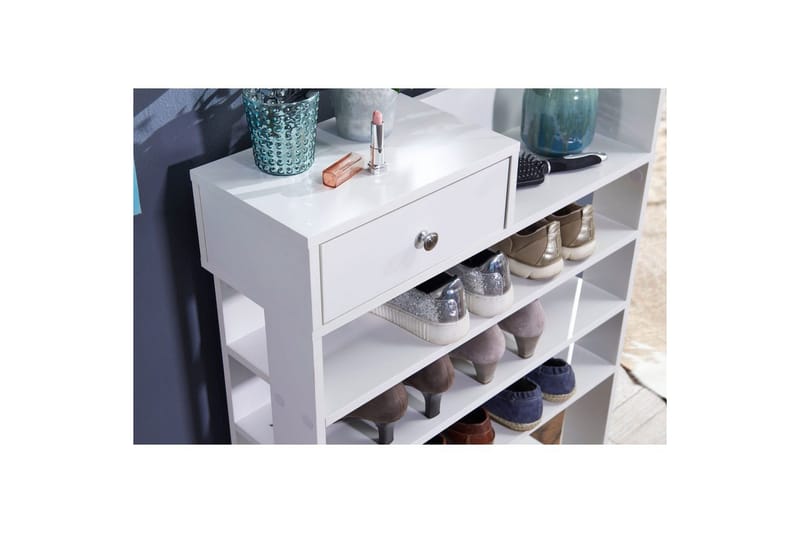 Skoskap Wohnling Foliert sponplate Åpen hylle 1 skuff - Oppbevaring - Skooppbevaring - Skohylle & skostativ