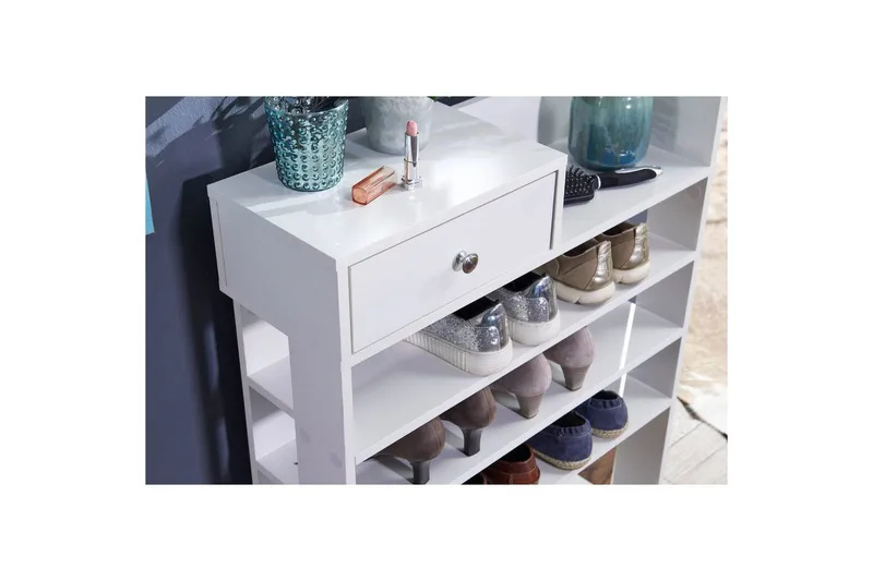 Skoskap Wohnling Foliert sponplate Åpen hylle 1 skuff - Oppbevaring - Skooppbevaring - Skohylle & skostativ