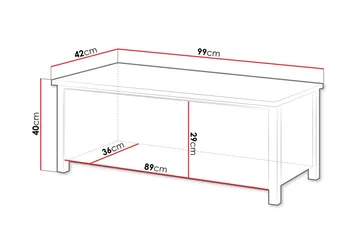 Storys Skobenk 99 cm - Hvit - Oppbevaring - Skooppbevaring - Skobenk & skohylle med benk