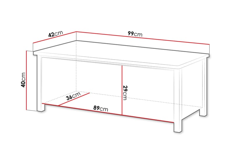 Storys Skobenk 99 cm - Hvit - Oppbevaring - Skooppbevaring - Skobenk & skohylle med benk