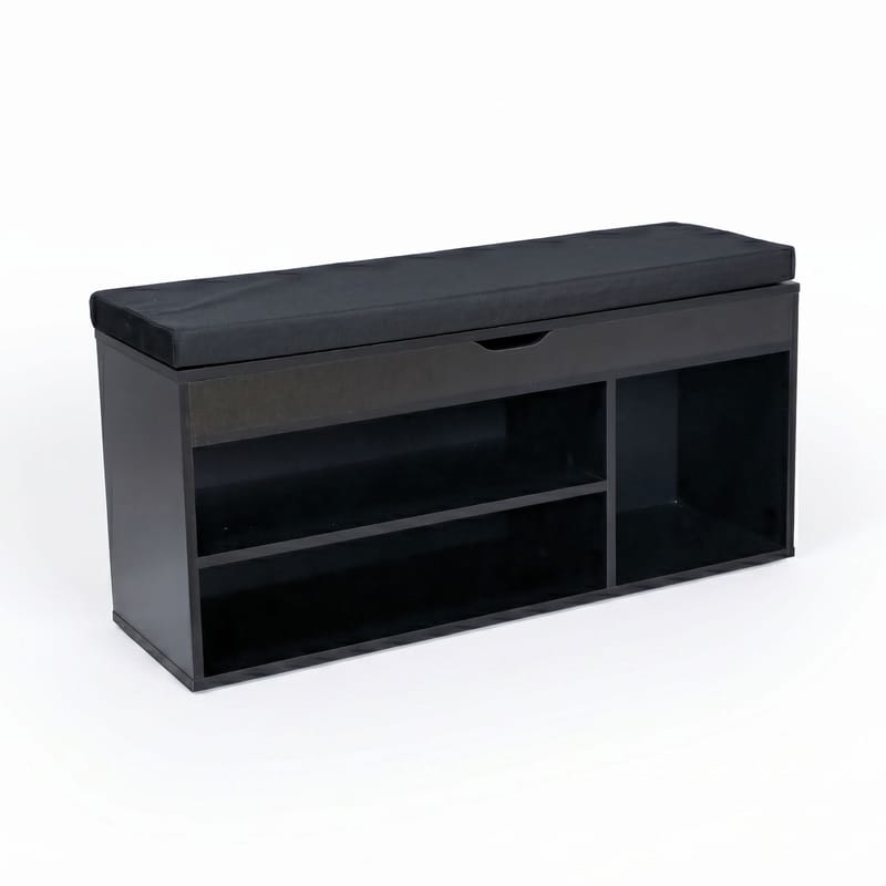 Ulvena skobenk med sittepute 104x51x32 cm - svart - Oppbevaring - Skooppbevaring - Skobenk & skohylle med benk