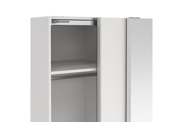 Takeru Garderobe med Speil 119x200 cm - Hvit - Oppbevaring - Garderober & garderobesystem