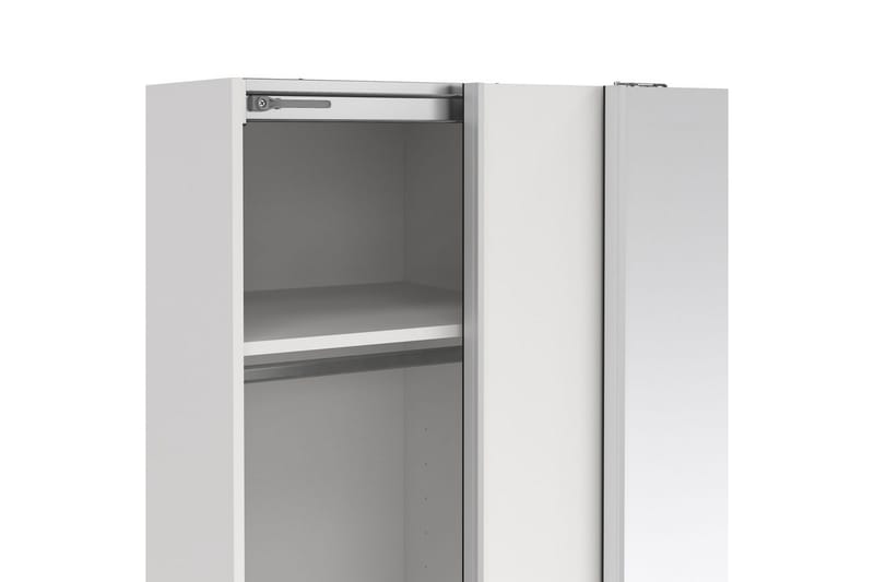 Takeru Garderobe med Speil 119x200 cm - Hvit - Oppbevaring - Garderober & garderobesystem