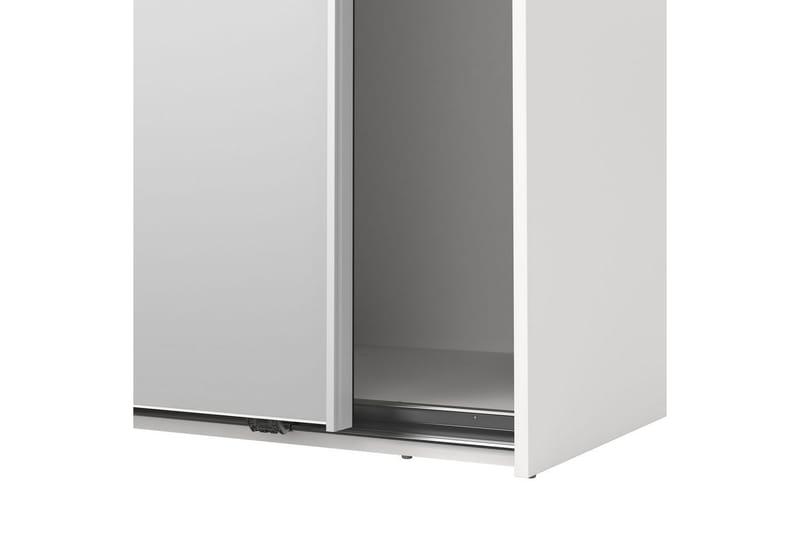 Takeru Garderobe med Speil 119x200 cm - Hvit - Oppbevaring - Garderober & garderobesystem