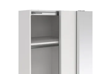 Takeru Garderobe med Speil 119x200 cm - Hvit - Oppbevaring - Garderober & garderobesystem