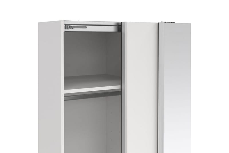 Takeru Garderobe med Speil 119x200 cm - Hvit - Oppbevaring - Garderober & garderobesystem