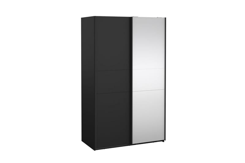 Takeru Garderobe med Speil 119x200 cm - Svart - Oppbevaring - Garderober & garderobesystem
