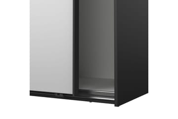 Takeru Garderobe med Speil 119x200 cm - Svart - Oppbevaring - Garderober & garderobesystem