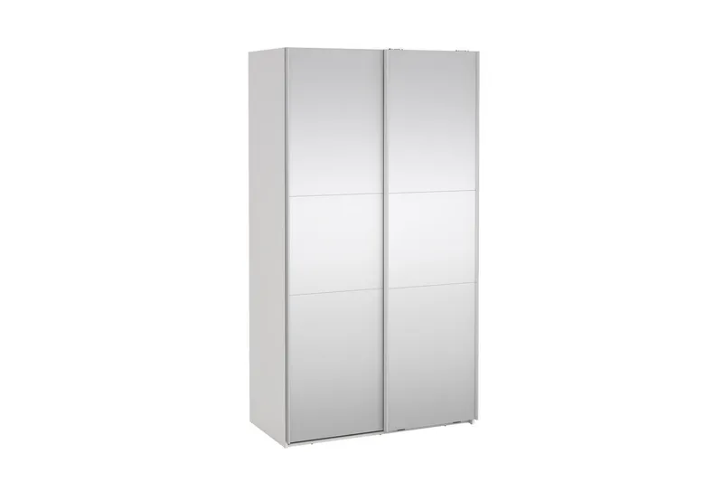 Takeru Garderobe med Speil 119x220 cm - Hvit - Oppbevaring - Garderober & garderobesystem