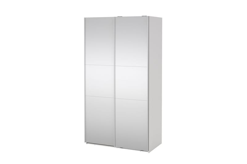 Takeru Garderobe med Speil 119x220 cm - Hvit - Oppbevaring - Garderober & garderobesystem