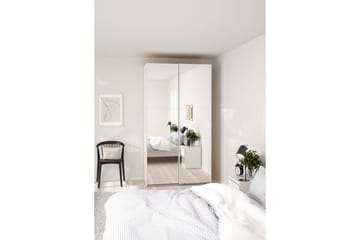 Takeru Garderobe med Speil 119x220 cm - Hvit - Oppbevaring - Garderober & garderobesystem