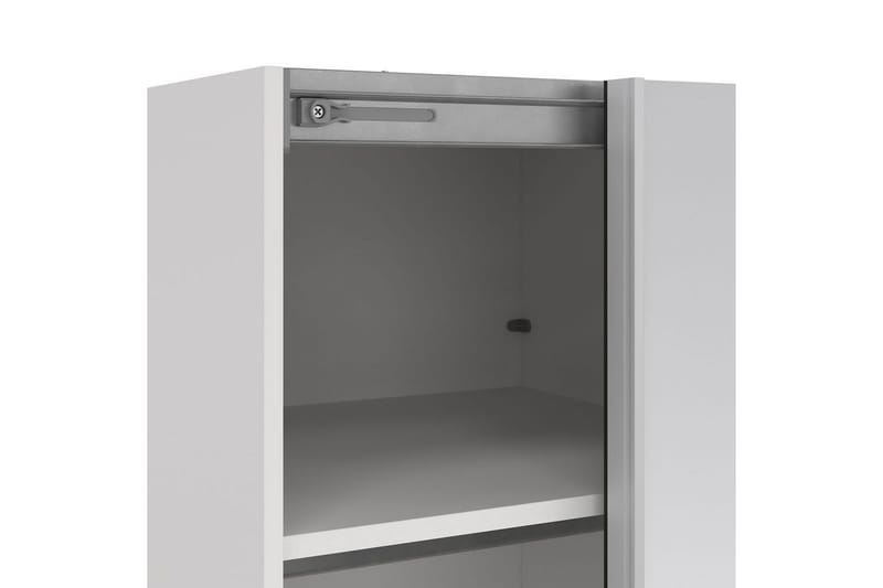 Takeru Garderobe med Speil 119x220 cm - Hvit - Oppbevaring - Garderober & garderobesystem