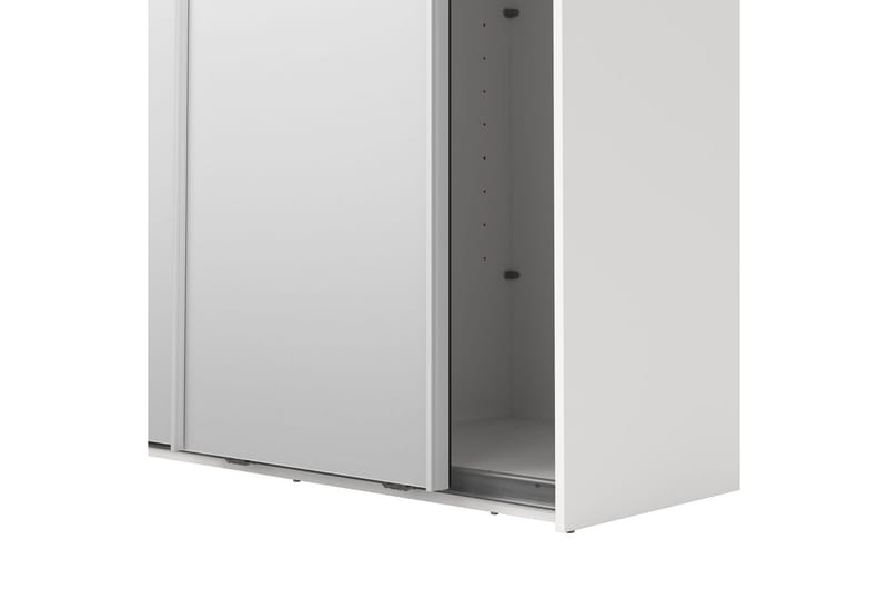 Takeru Garderobe med Speil 119x220 cm - Hvit - Oppbevaring - Garderober & garderobesystem