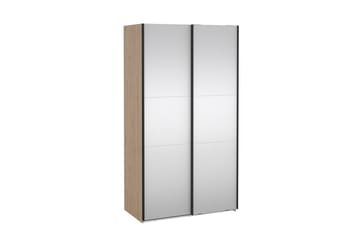 Takeru Garderobe med Speil 119x220 cm - Natur - Oppbevaring - Garderober & garderobesystem