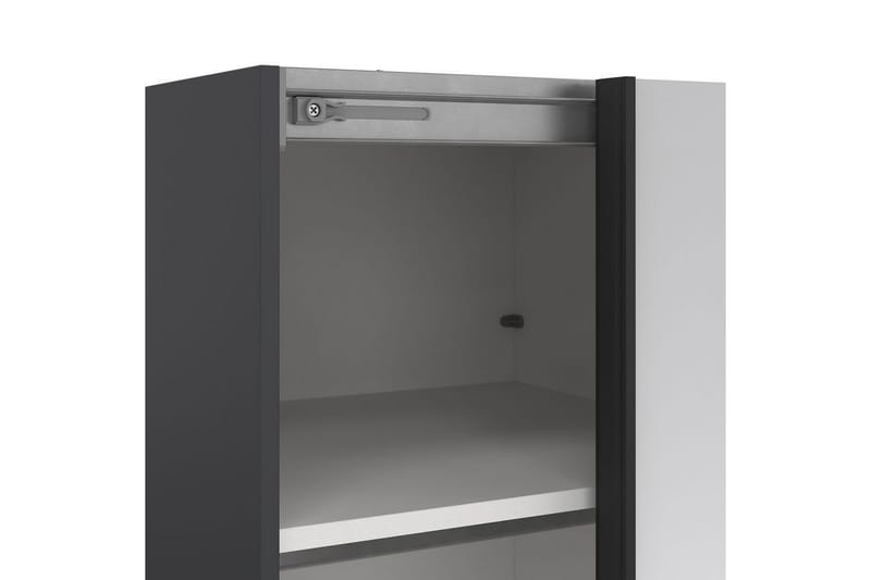 Takeru Garderobe med Speil 119x220 cm - Svart - Oppbevaring - Garderober & garderobesystem
