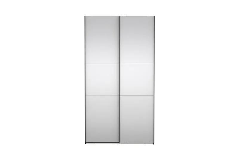 Takeru Garderobe med Speil 119x220 cm - Svart - Oppbevaring - Garderober & garderobesystem