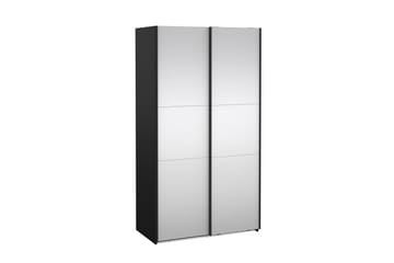 Takeru Garderobe med Speil 119x220 cm - Svart - Oppbevaring - Garderober & garderobesystem