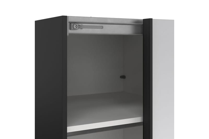 Takeru Garderobe med Speil 119x220 cm - Svart - Oppbevaring - Garderober & garderobesystem