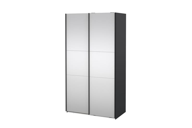 Takeru Garderobe med Speil 119x220 cm - Svart - Oppbevaring - Garderober & garderobesystem