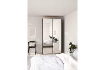 Takeru Garderobe med Speil 119x220 cm - Svart - Oppbevaring - Garderober & garderobesystem