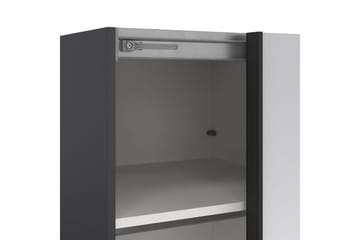 Takeru Garderobe med Speil 119x220 cm - Svart - Oppbevaring - Garderober & garderobesystem