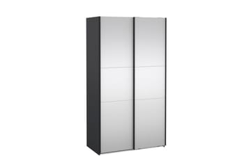 Takeru Garderobe med Speil 119x220 cm - Svart - Oppbevaring - Garderober & garderobesystem