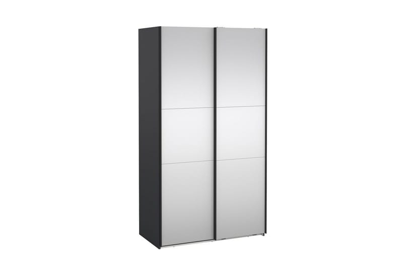 Takeru Garderobe med Speil 119x220 cm - Svart - Oppbevaring - Garderober & garderobesystem