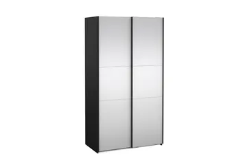 Takeru Garderobe med Speil 119x220 cm - Svart - Oppbevaring - Garderober & garderobesystem