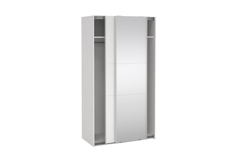 Takeru Garderobe med Speil 119x221 cm - Hvit - Oppbevaring - Garderober & garderobesystem