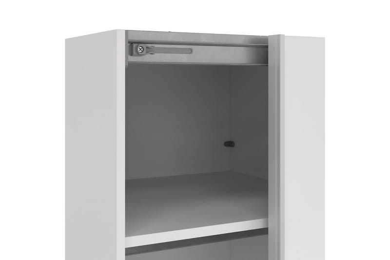 Takeru Garderobe med Speil 119x221 cm - Hvit - Oppbevaring - Garderober & garderobesystem