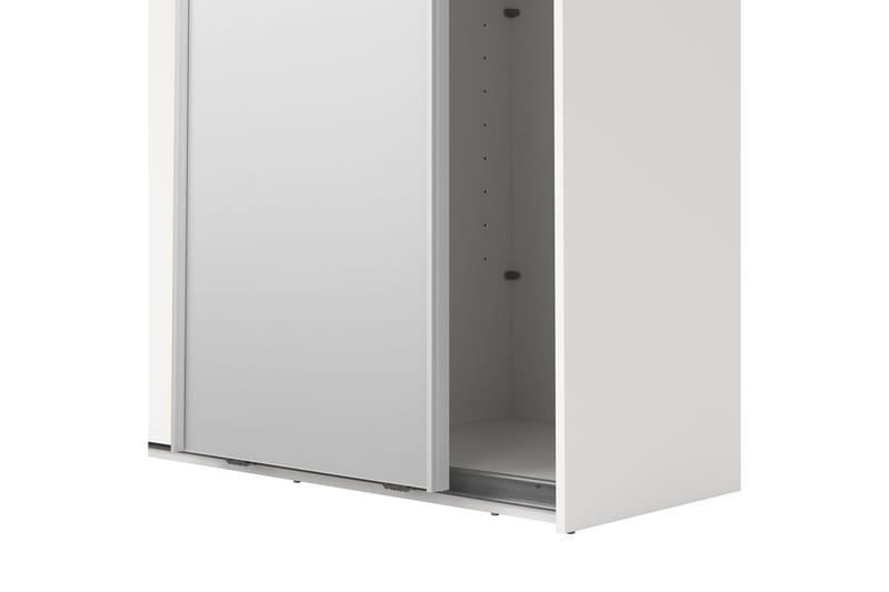 Takeru Garderobe med Speil 119x221 cm - Hvit - Oppbevaring - Garderober & garderobesystem