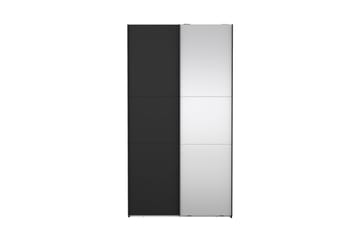 Takeru Garderobe med Speil 119x221 cm - Svart - Oppbevaring - Garderober & garderobesystem