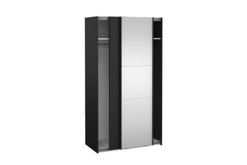 Takeru Garderobe med Speil 119x221 cm - Svart - Oppbevaring - Garderober & garderobesystem